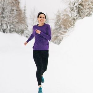 Purple Long Sleeve Running Top